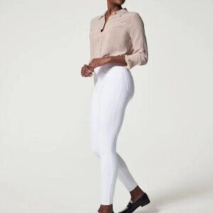SPANX Jean-ish White Ankle Leggings